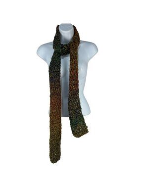 Handmade Multicolor Crochet Knit Scarf Warm Winter Style Unisex Long